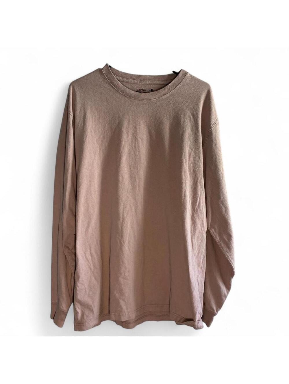 Fall Longsleeve Carhartt Men's Pink and Tan Tshirt